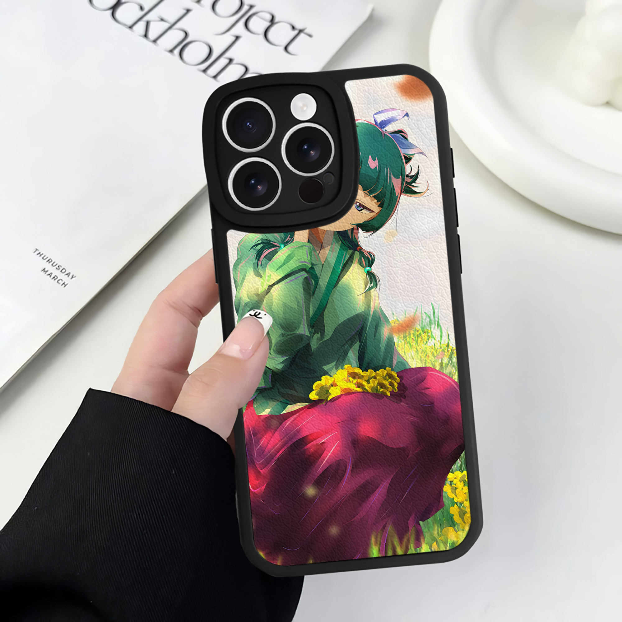 （画像用） 薬屋のひとりごと The Apothecary Diaries 【iPhone 16シリーズ対応】シリコンスマホケース（レザー調） 材質：シリコン